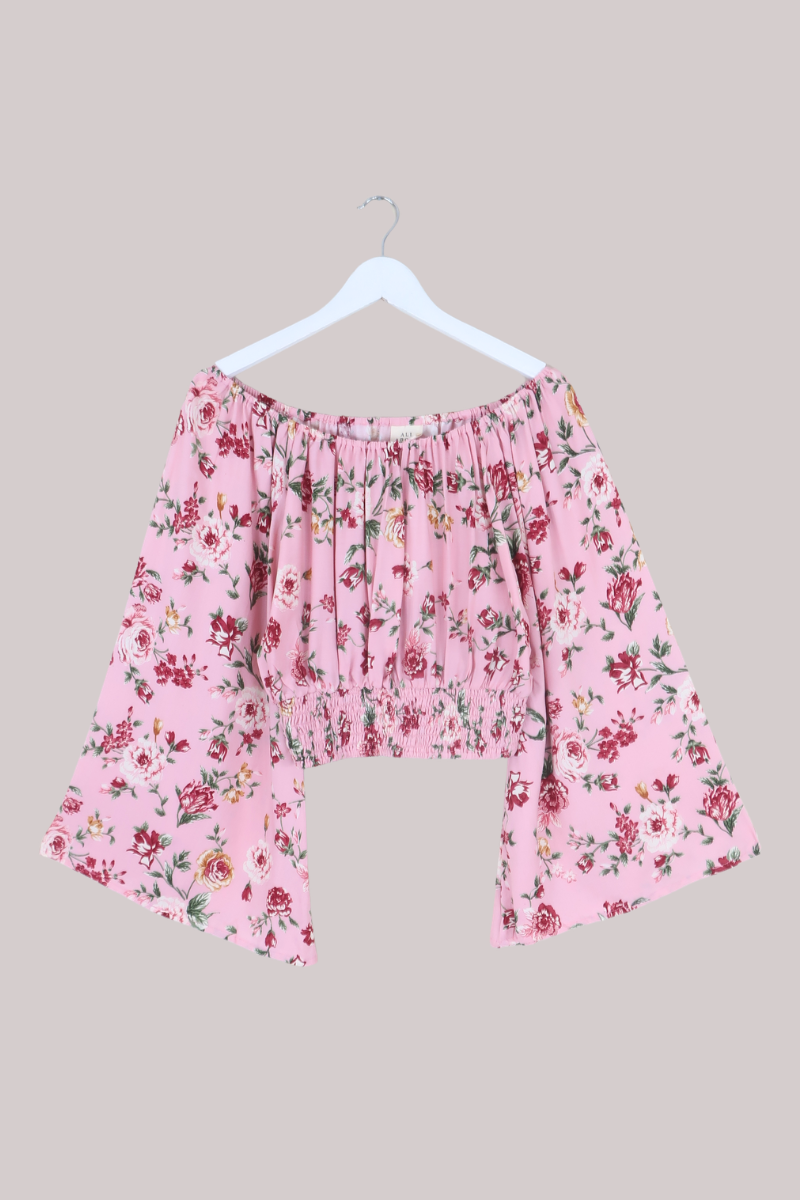 Scorpio Top in Daydream Pink Roses
