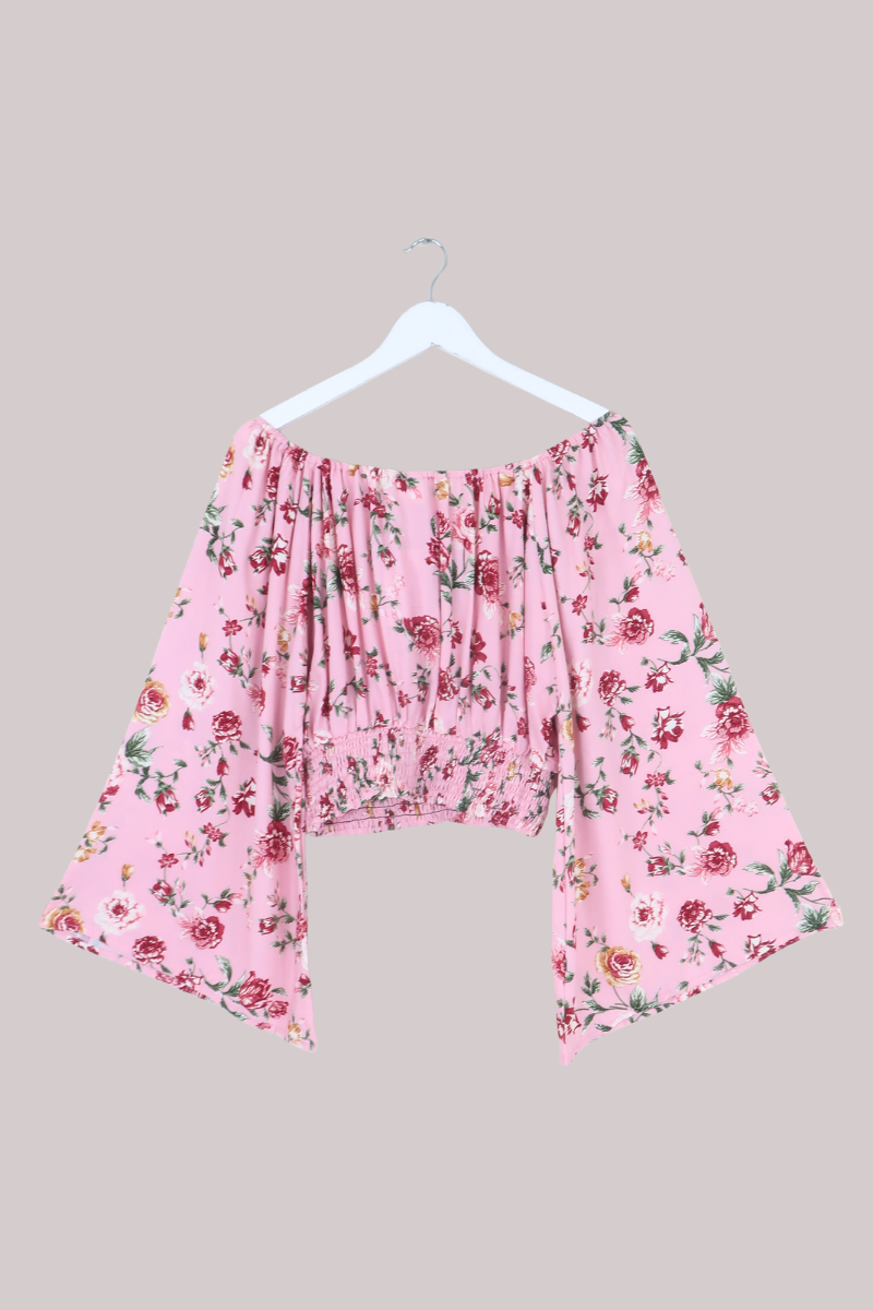 Scorpio Top in Daydream Pink Roses