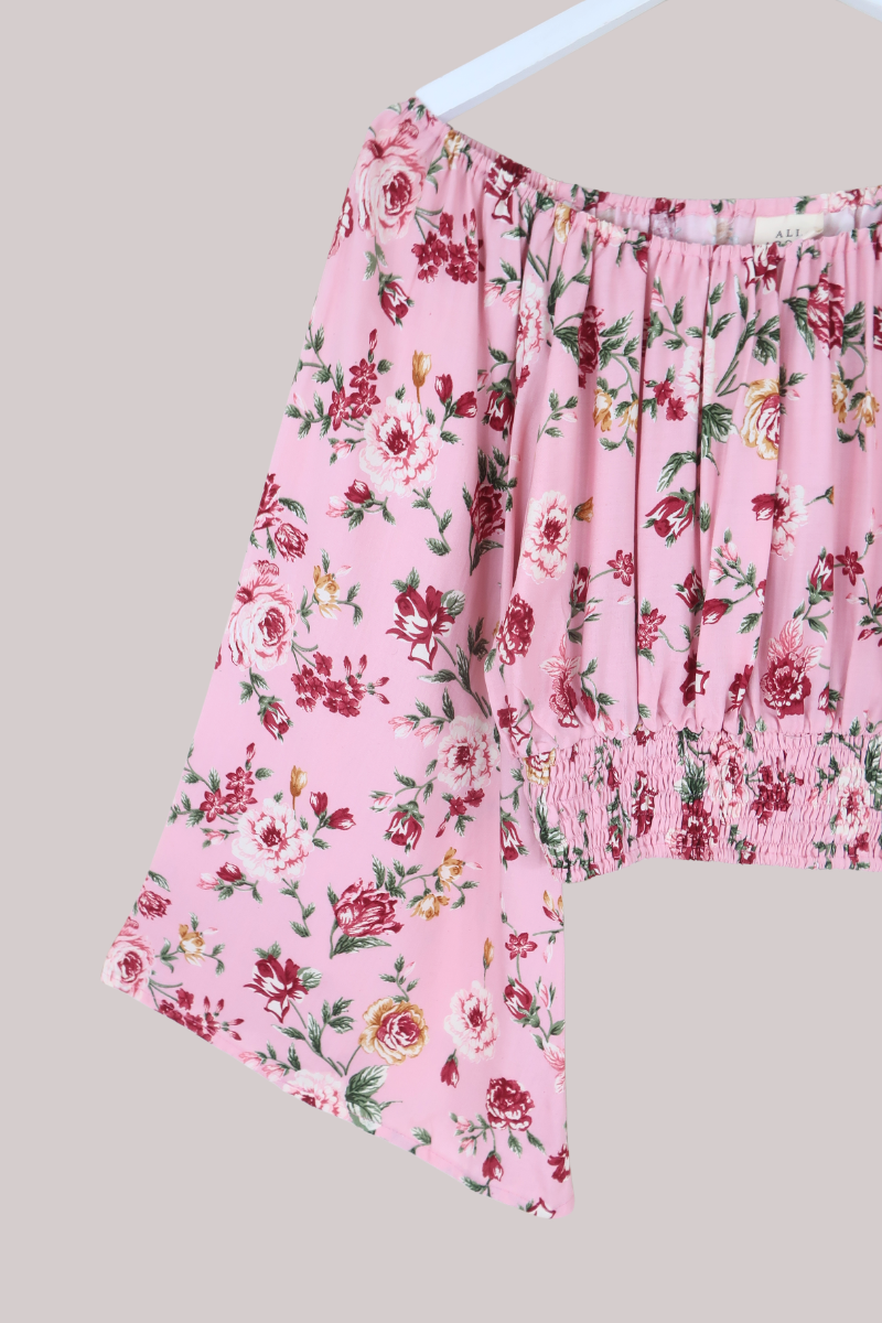 Scorpio Top in Daydream Pink Roses