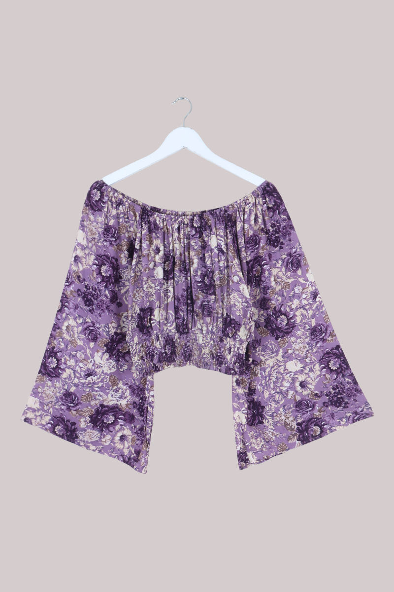 Scorpio Top in Whisper Purple Floral