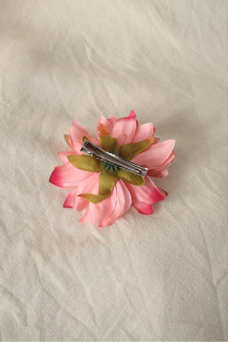 Hawaii Sunrise Pink Flower Barrette