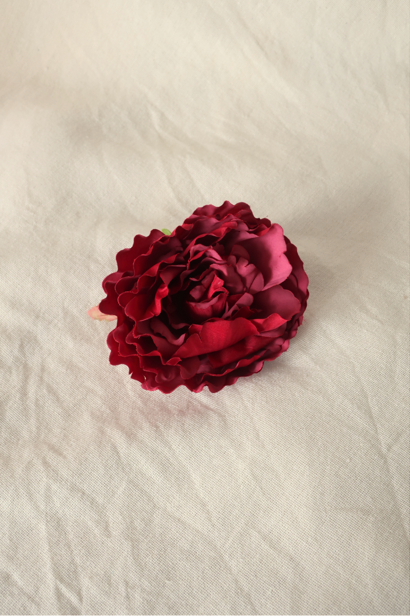 Merlot Red Flower Barrette