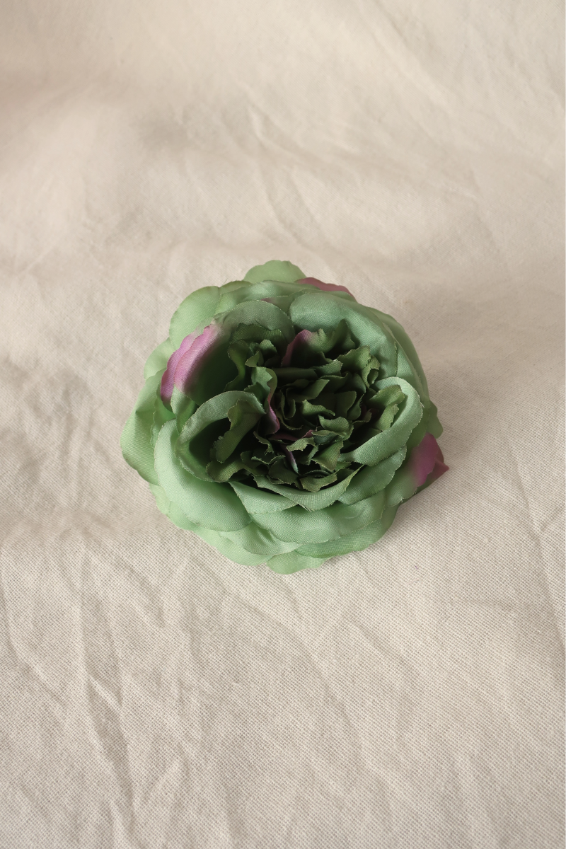 Jade Green Flower Barrette
