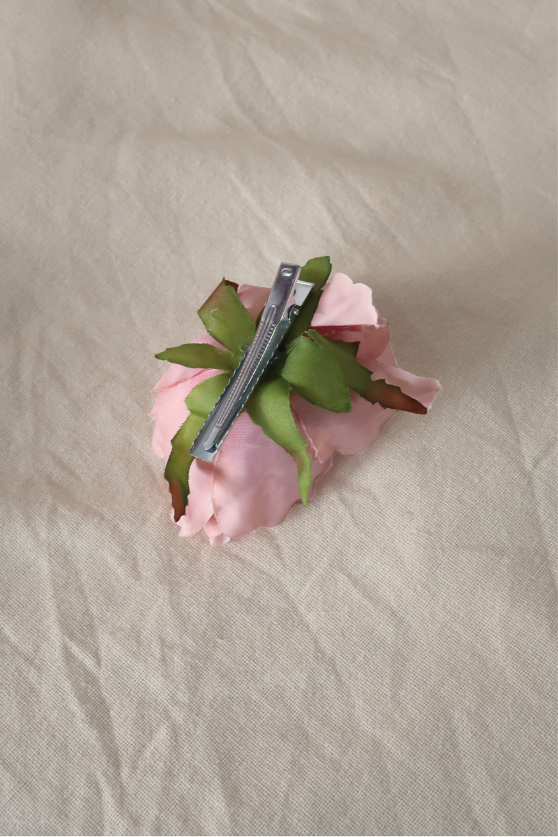 Ballet Slipper Pink Flower Barrette