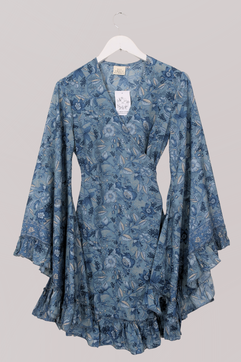 Venus Wrap Dress | Forget-Me-Not Blue | XS-XXXL | All About Audrey All About Audrey Vintage Boutique Venus Wrap Dress | Forget-Me-Not Blue | XS-XXXL | All About Audrey All About Audrey Vintage Boutique