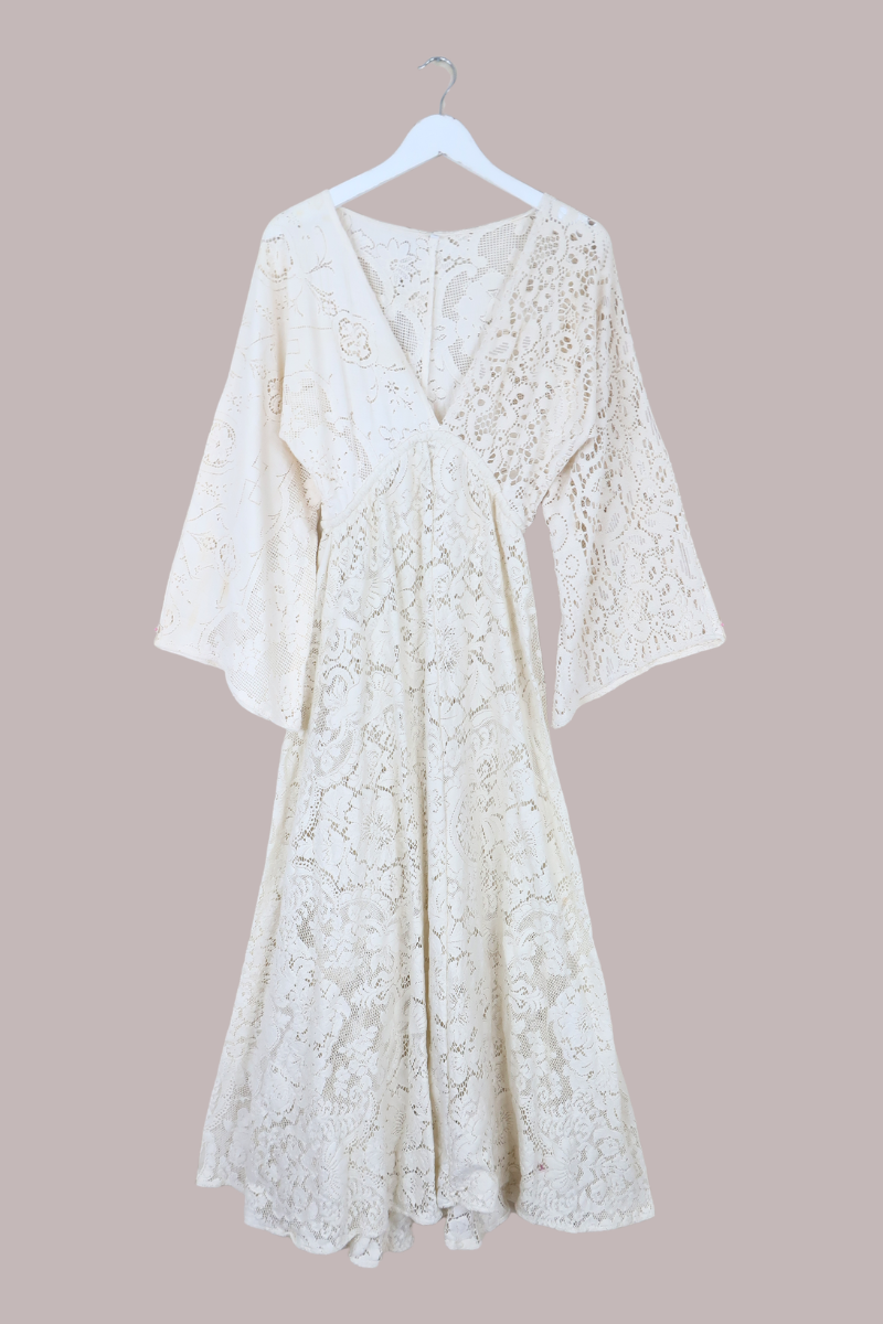 Giselle Maxi Dress in Renaissance Cream Lace - Size XS