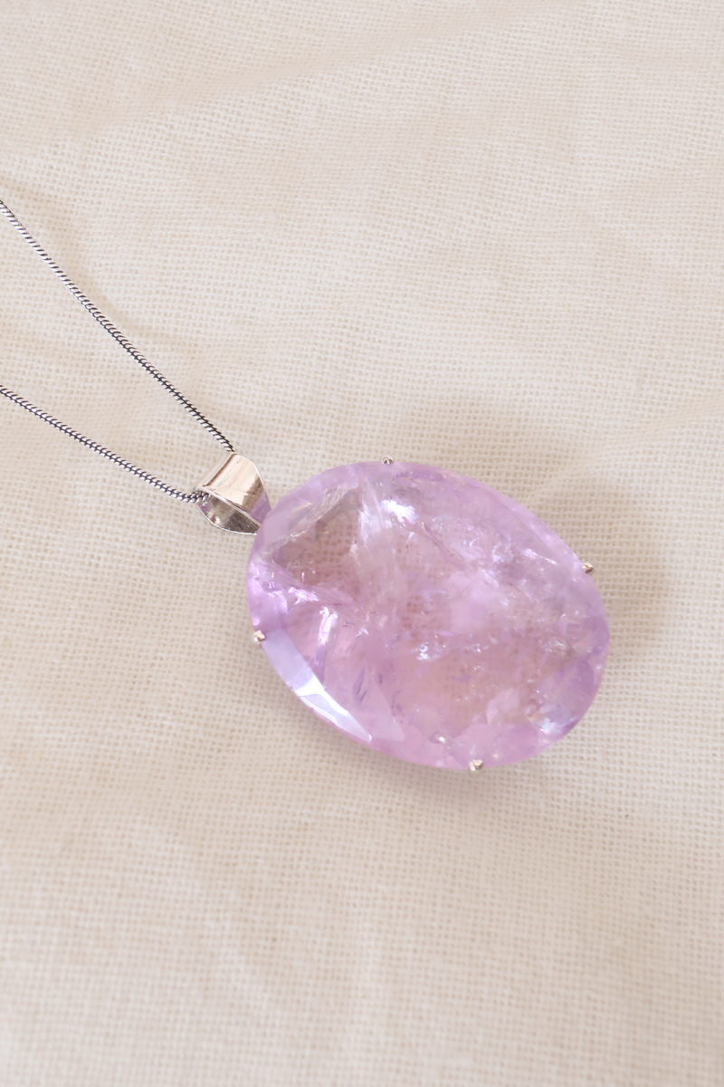 Glistening Amethyst Silver Plated Necklace