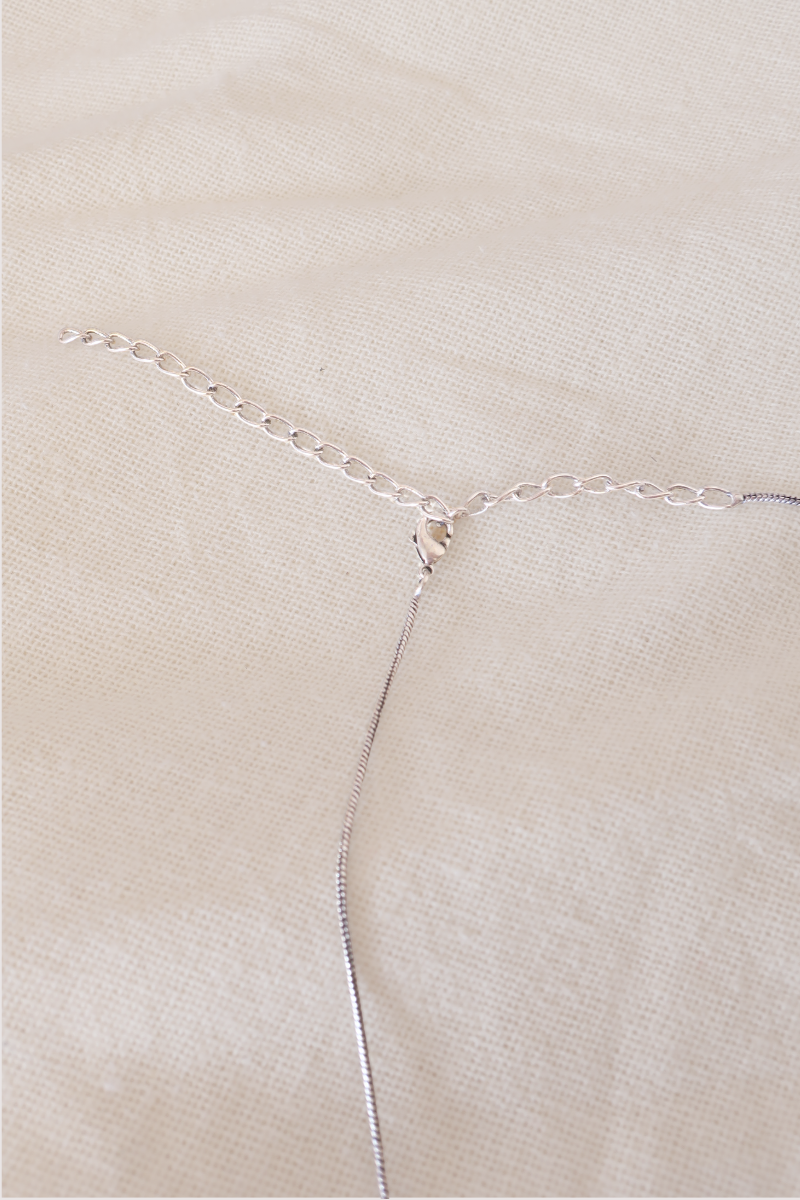 Glistening Quartz Silver Plated Necklace