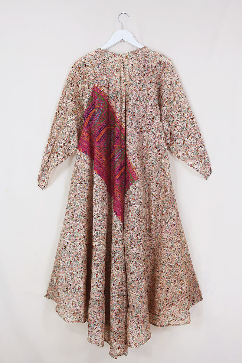 Goddess Adini Kaftan Honey Pink Paisley Size L All About