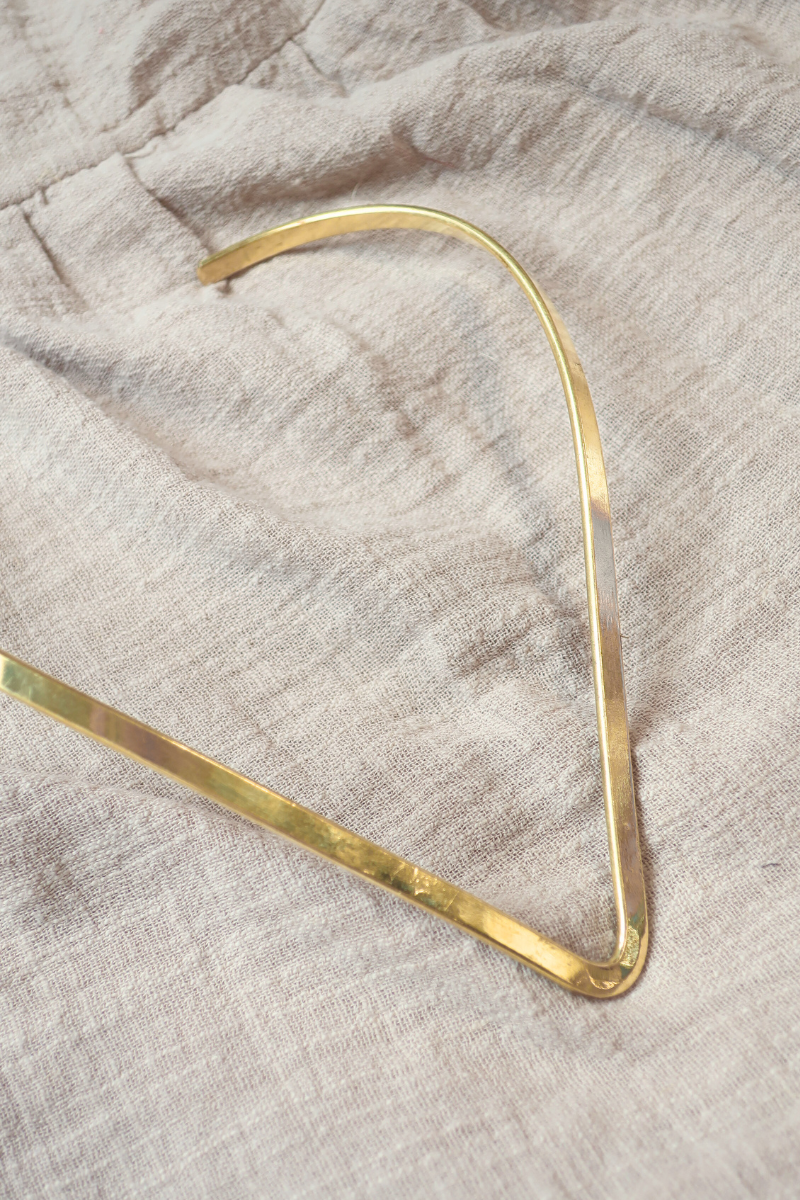 Wishbone Torque Necklace in Gold