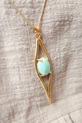 Iris Pendant Necklace in Gold with ?