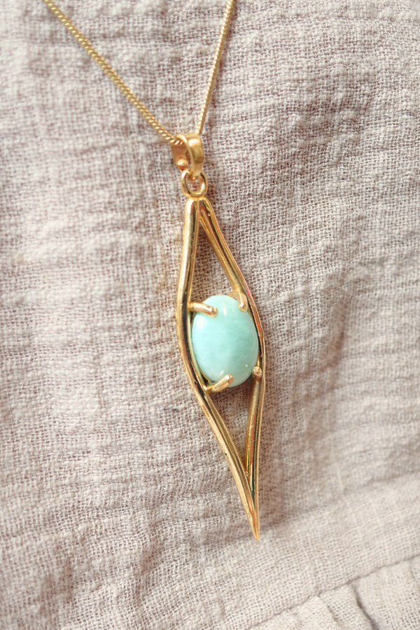 Iris Pendant Necklace in Gold with ?