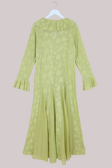 Harriet Lace Robe Dress in Wish Green Daisies
