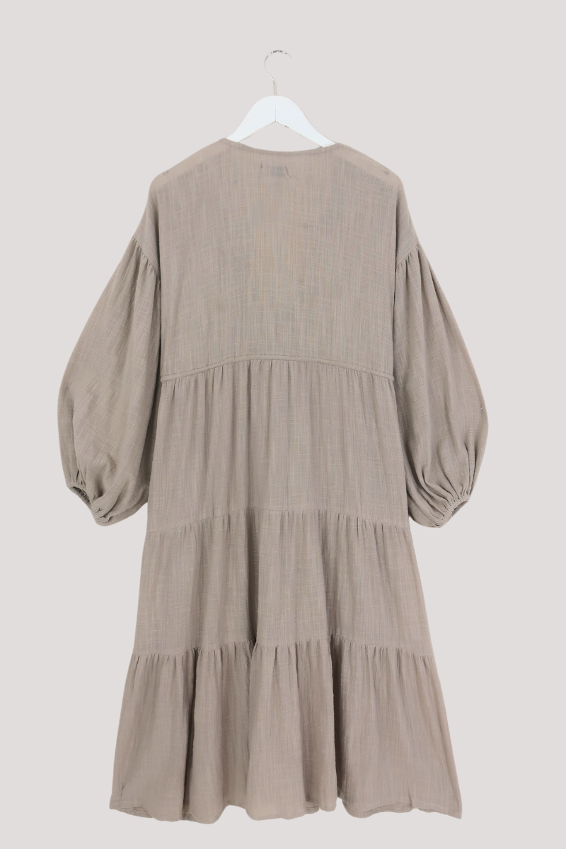 Gypsophila Midi Dress in Stone by All About Audrey