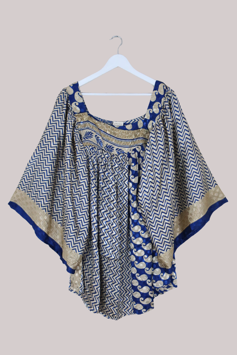Honey Top in Champagne & Midnight Blue - Free Size