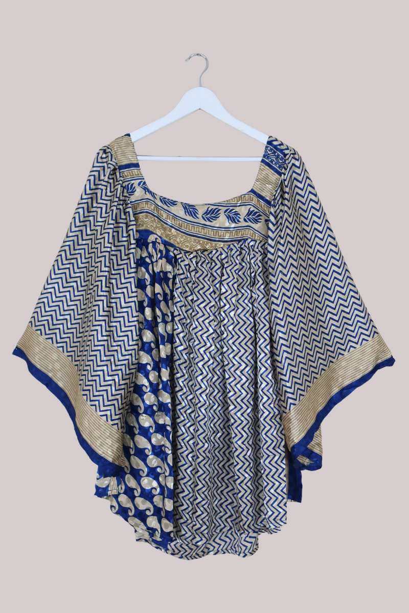 Honey Top in Champagne & Midnight Blue - Free Size
