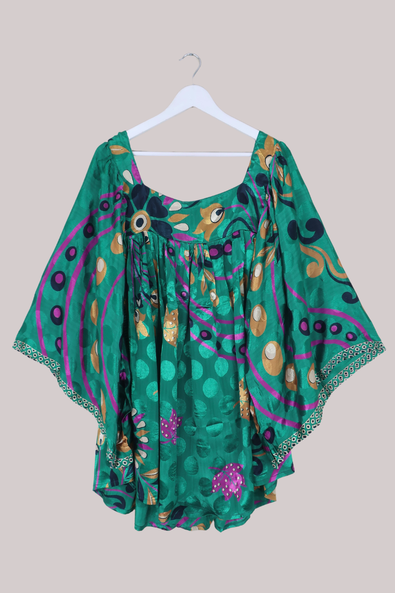 Honey Top in Emerald Rainforest Florals - Free Size