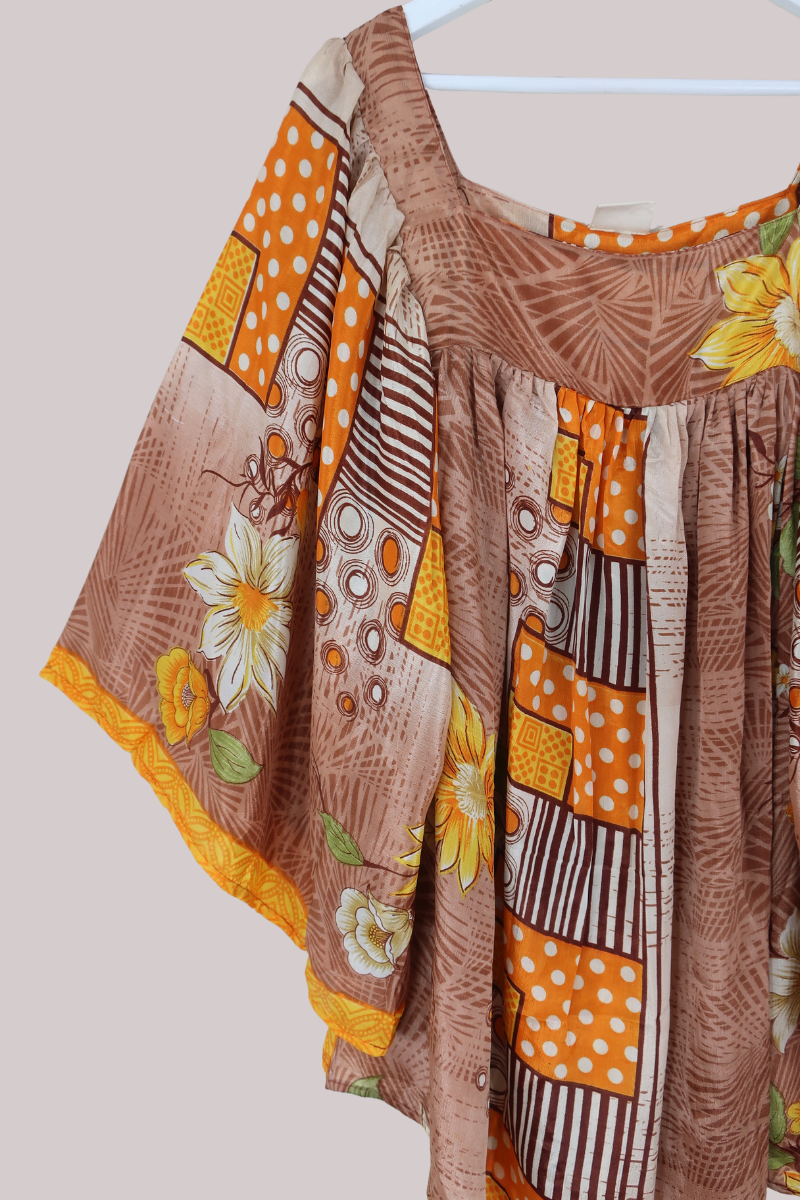 Honey Top in Patchwork Of Sunflowers - Free Size