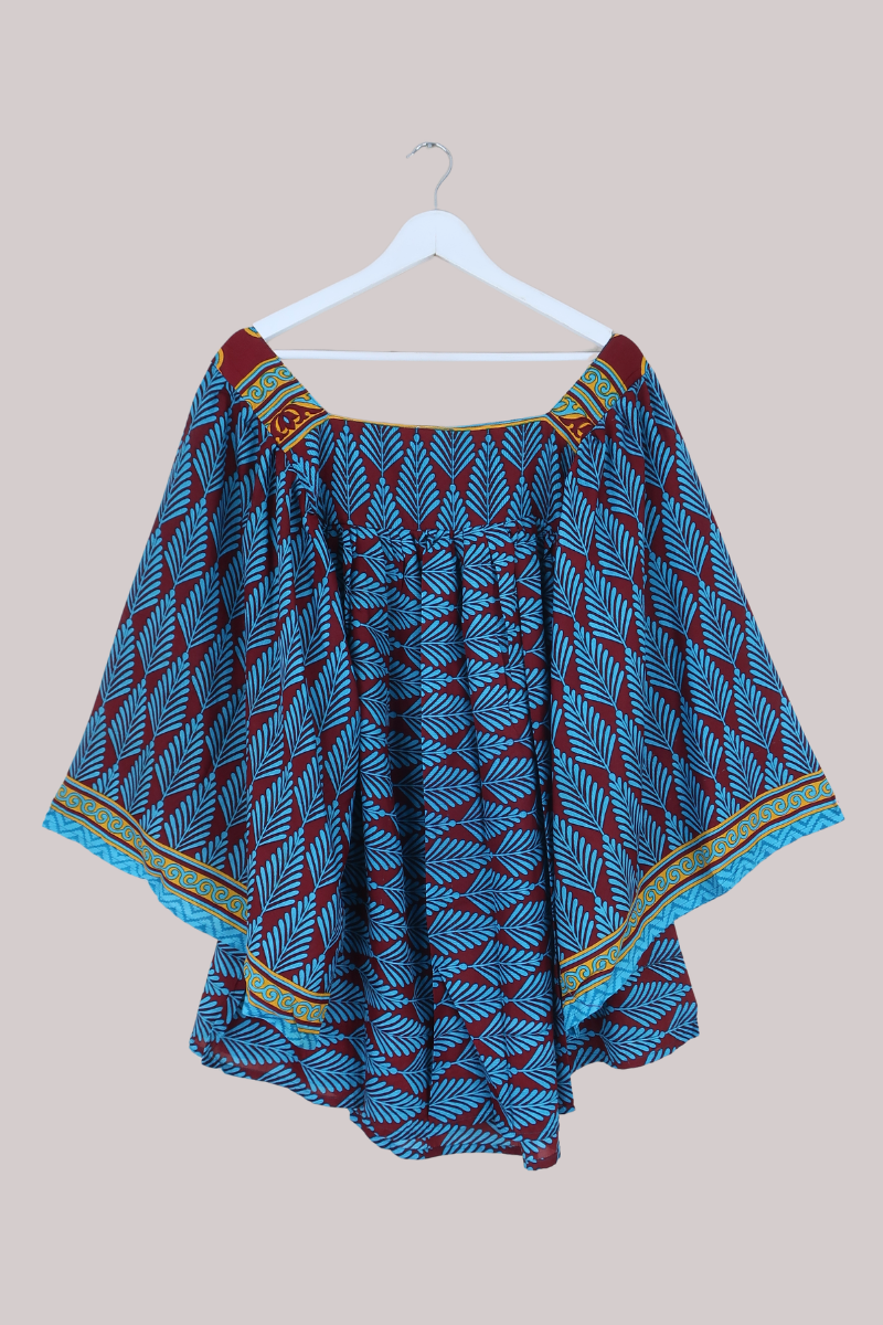 Honey Top in Burgundy & Blue - Free Size