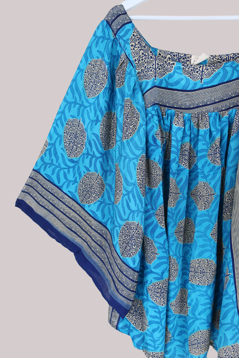 Honey Top in Ocean Blue Vines - Free Size