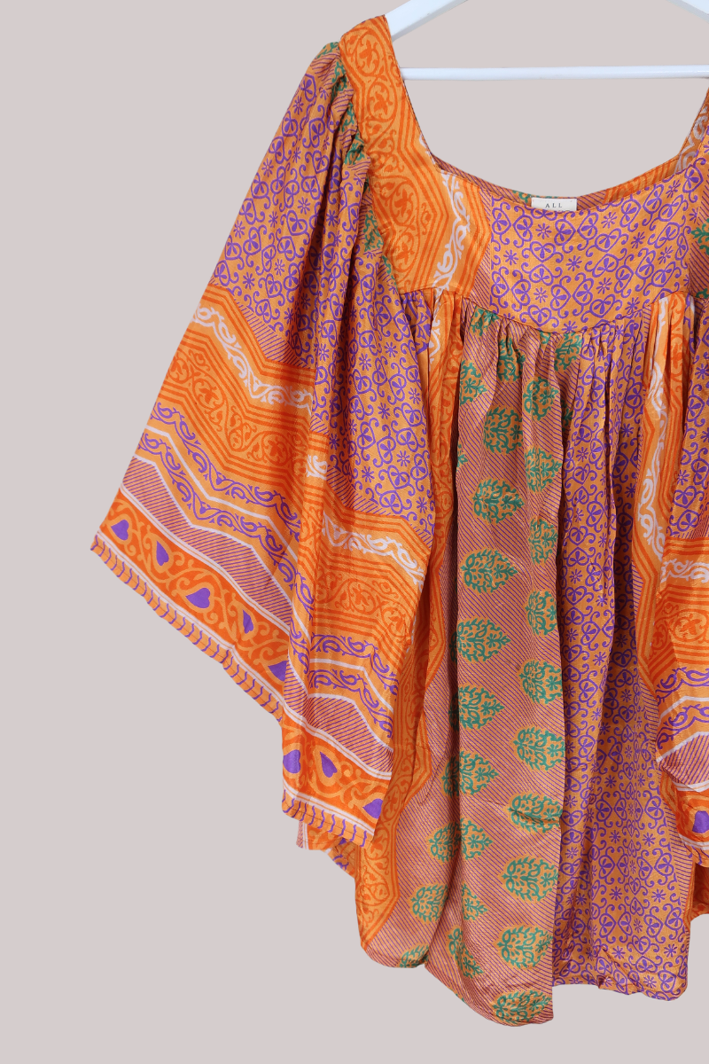 Honey Top in Clementine & Lavender - Free Size
