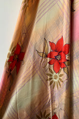 Athena Maxi Dress - Vintage Sari - Tropical Sky Floral - S to L/XL
