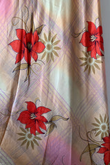 Athena Maxi Dress - Vintage Sari - Tropical Sky Floral - S to L/XL
