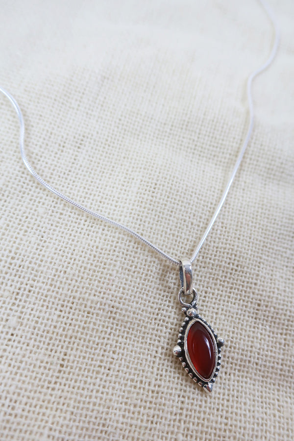 Sardonyx Seed Silver Necklace by all about audrey