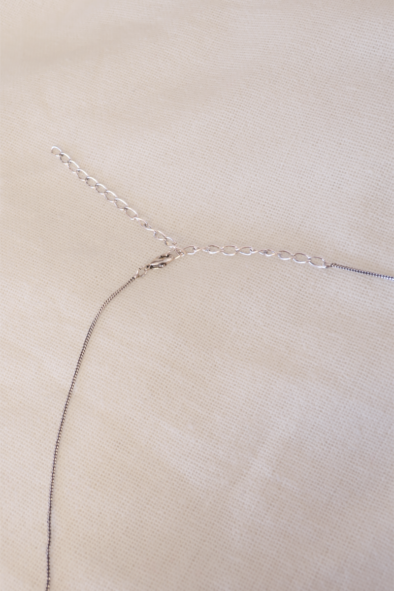 Iris Pendant Necklace in Silver with Moonstone