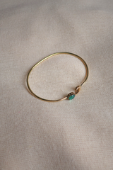 Moonlit Bangle in Gold with Green Tourmaline