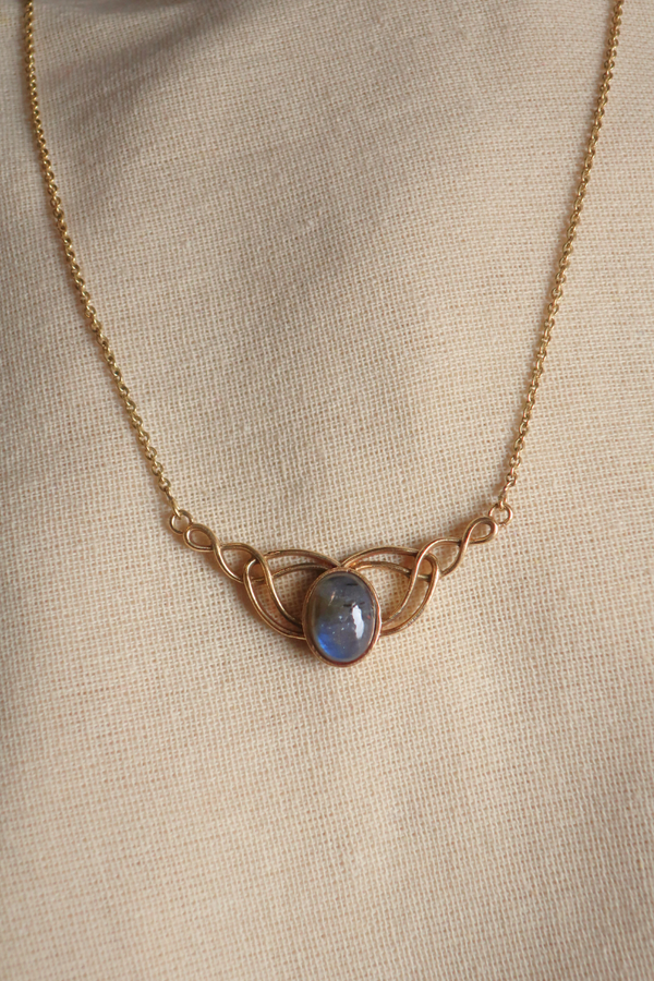 Diadem Necklace in Gold with Marbled Tourmaline