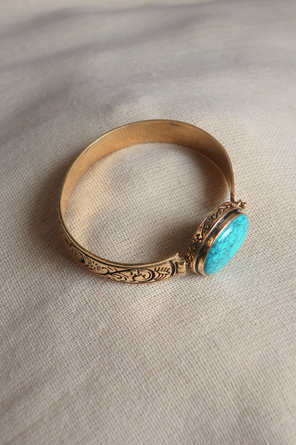Avalon Bracelet in Gold with Turquoise