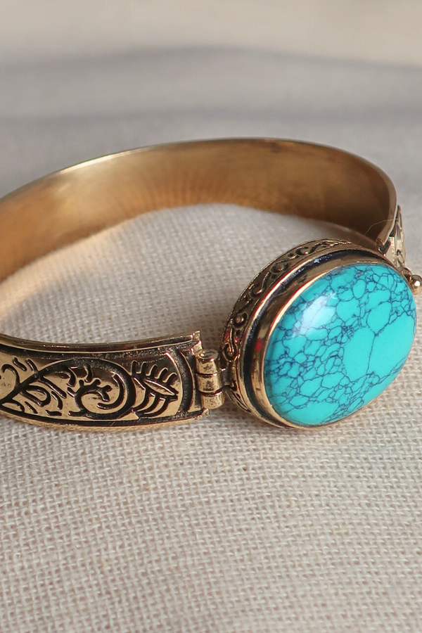 Avalon Bracelet in Gold with Turquoise