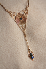 Arachne Necklace in Gold with Marbled Tourmaline