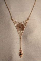 Arachne Necklace in Gold with Tiger's Eye