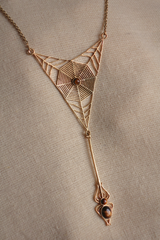 Arachne Necklace in Gold with Tiger's Eye