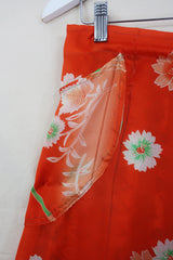 Joni High Waisted Flares - Vintage Sari - Orange Soda - Free Size L/XL by All About Audrey