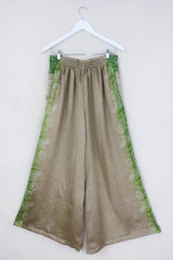 Joni High Waisted Flares - Vintage Sari - Fawn & Fauna - Free Size M/L by All About Audrey