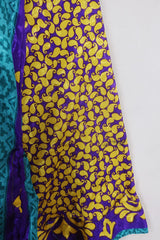 Jude Tunic Top - Violet & Gold Paisley Shimmer - Vintage Indian Sari - Size M/L by all about audrey