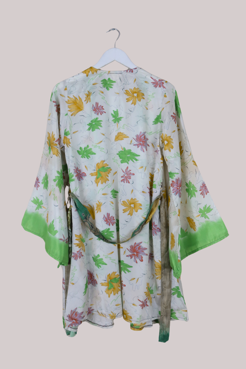 Karina Vintage Sari Jacket - Spring Whimsy - Size M/L
