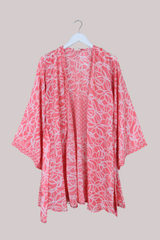 Karina Vintage Sari Jacket - Pasture Pink - Size M/L