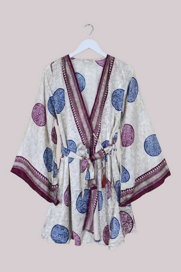 Karina Vintage Sari Jacket - Will-O-Wisp Shimmer - Size M/L