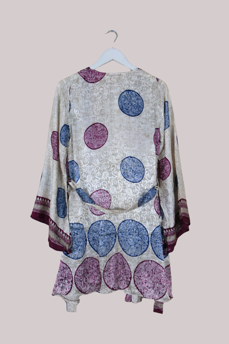Karina Vintage Sari Jacket - Will-O-Wisp Shimmer - Size M/L