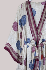 Karina Vintage Sari Jacket - Will-O-Wisp Shimmer - Size M/L