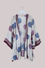Karina Vintage Sari Jacket - Will-O-Wisp Shimmer - Size M/L