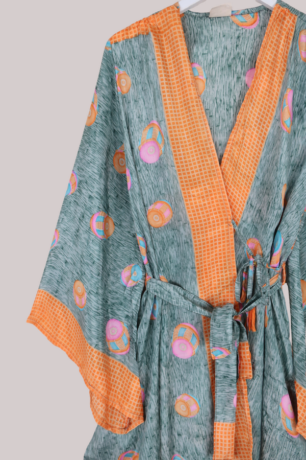 Karina Vintage Sari Jacket - Beat of the Drums - Size XXL