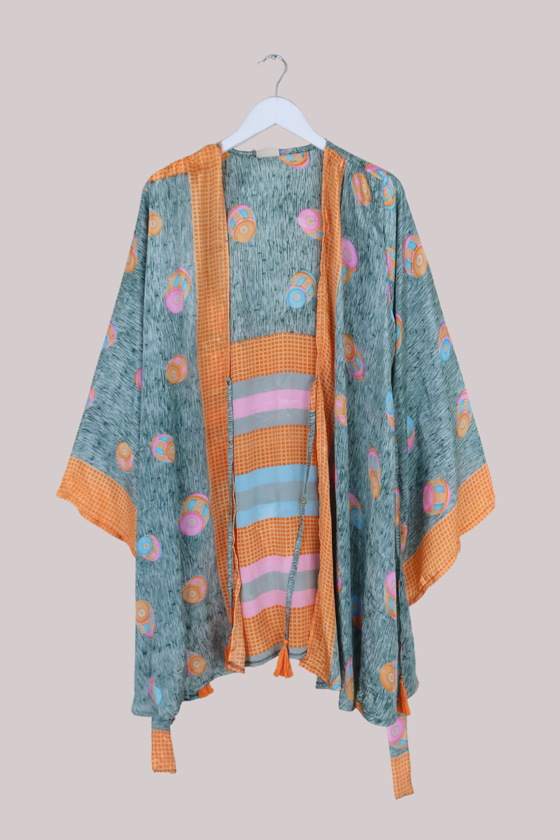 Karina Vintage Sari Jacket - Beat of the Drums - Size XXL