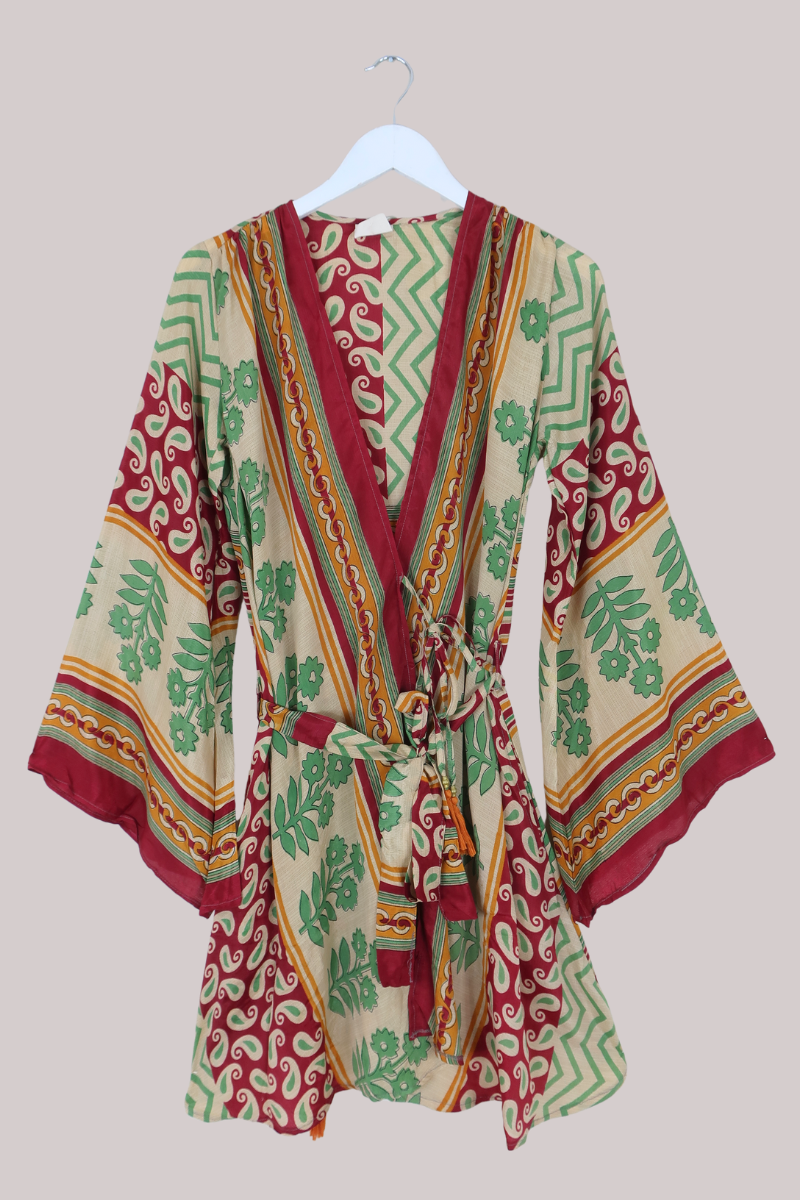 Karina Vintage Sari Jacket - Prospector's Paisley Floral - Size XS