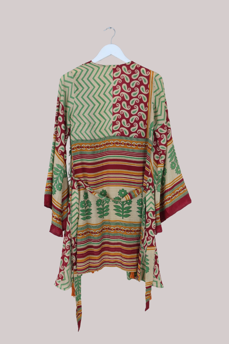 Karina Vintage Sari Jacket - Prospector's Paisley Floral - Size XS
