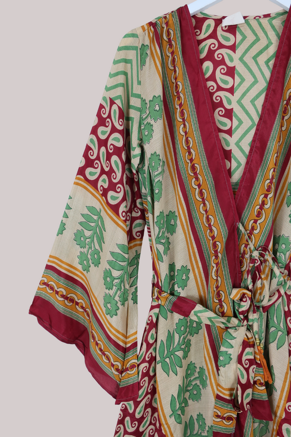 Karina Vintage Sari Jacket - Prospector's Paisley Floral - Size XS